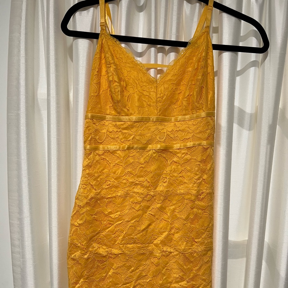 GUESS Yellow Lace Dress